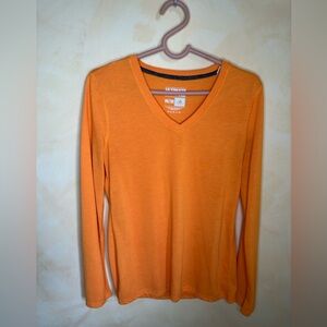ADIDAS ultimate tee long sleeve in neon orange. Size M.